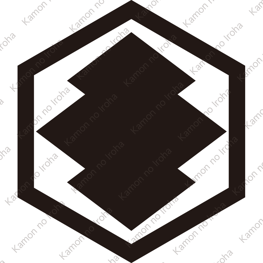 細六角に松皮菱紋