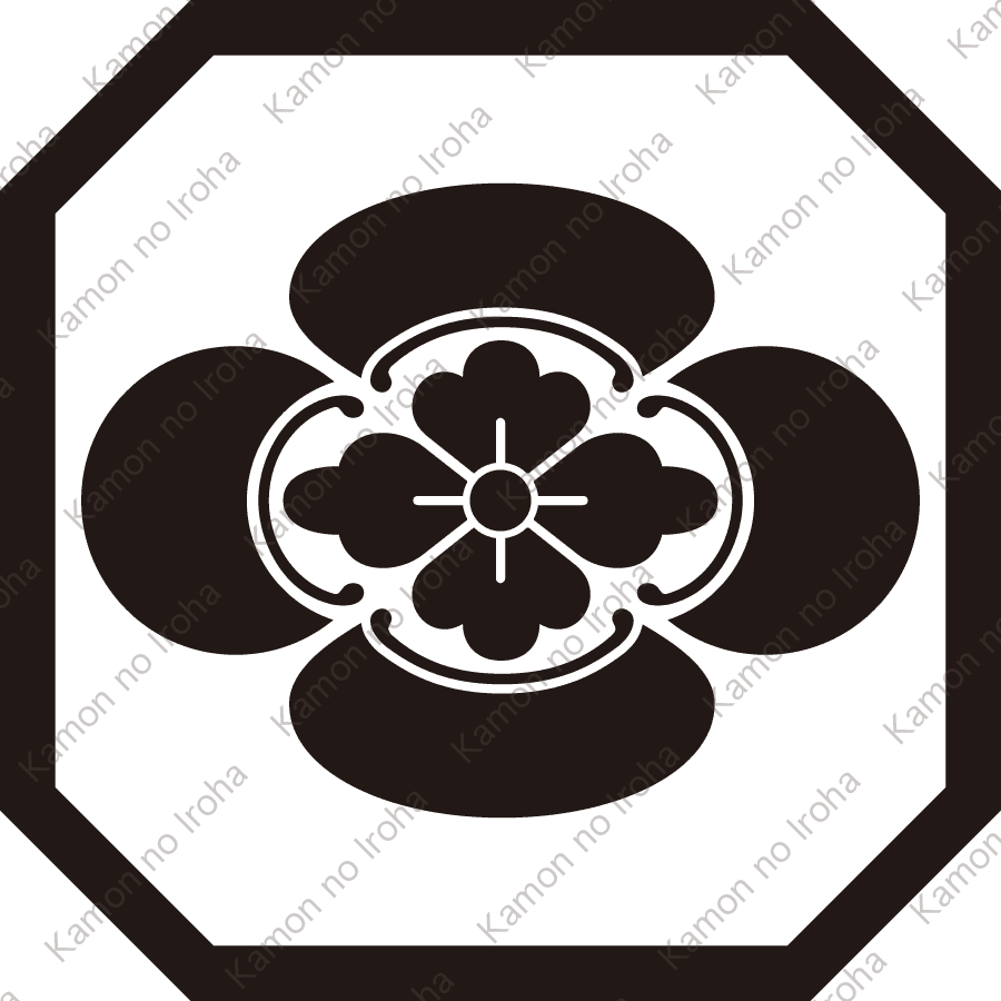 細隅切り平角に木瓜紋
