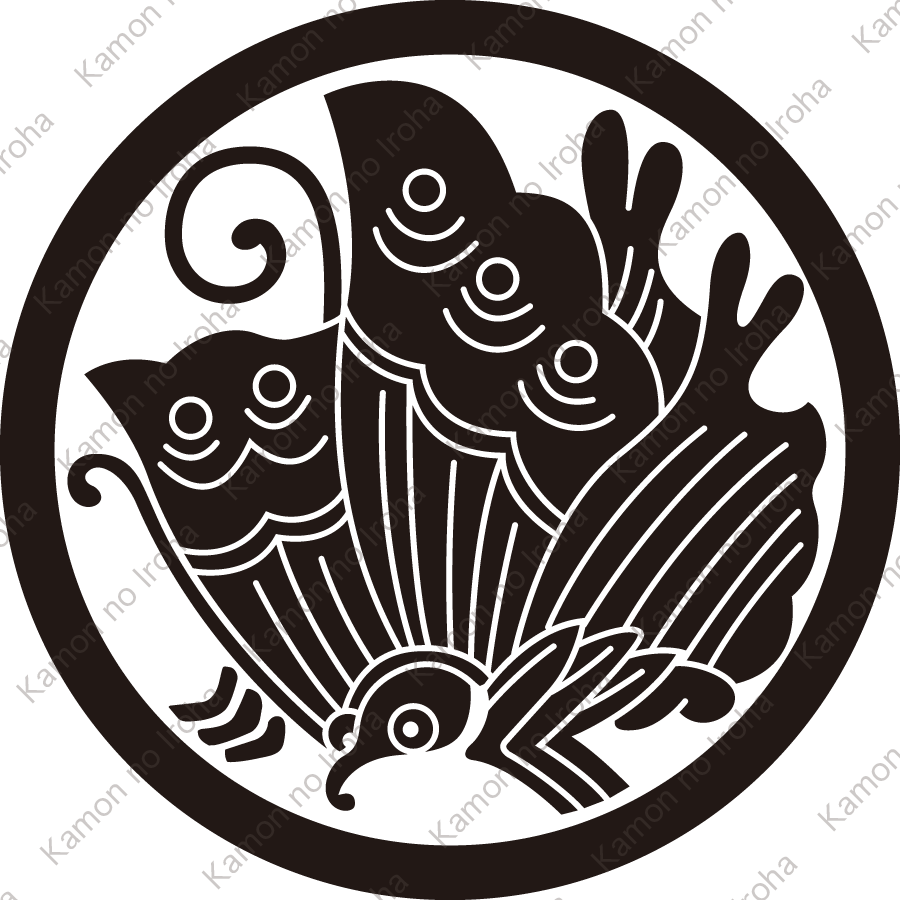 細輪に揚羽蝶紋