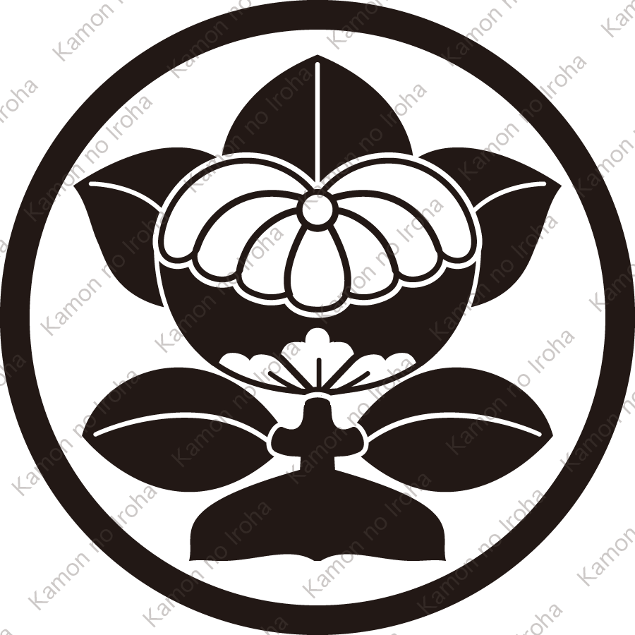 細輪に台付菊座橘紋