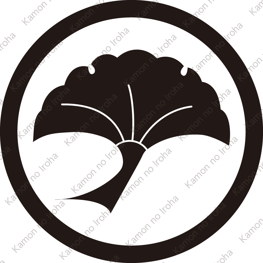 細輪に一つ銀杏紋