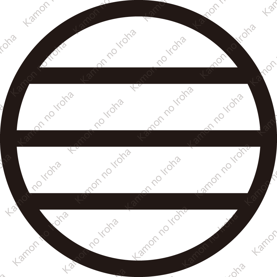 細輪に細三つ引き紋