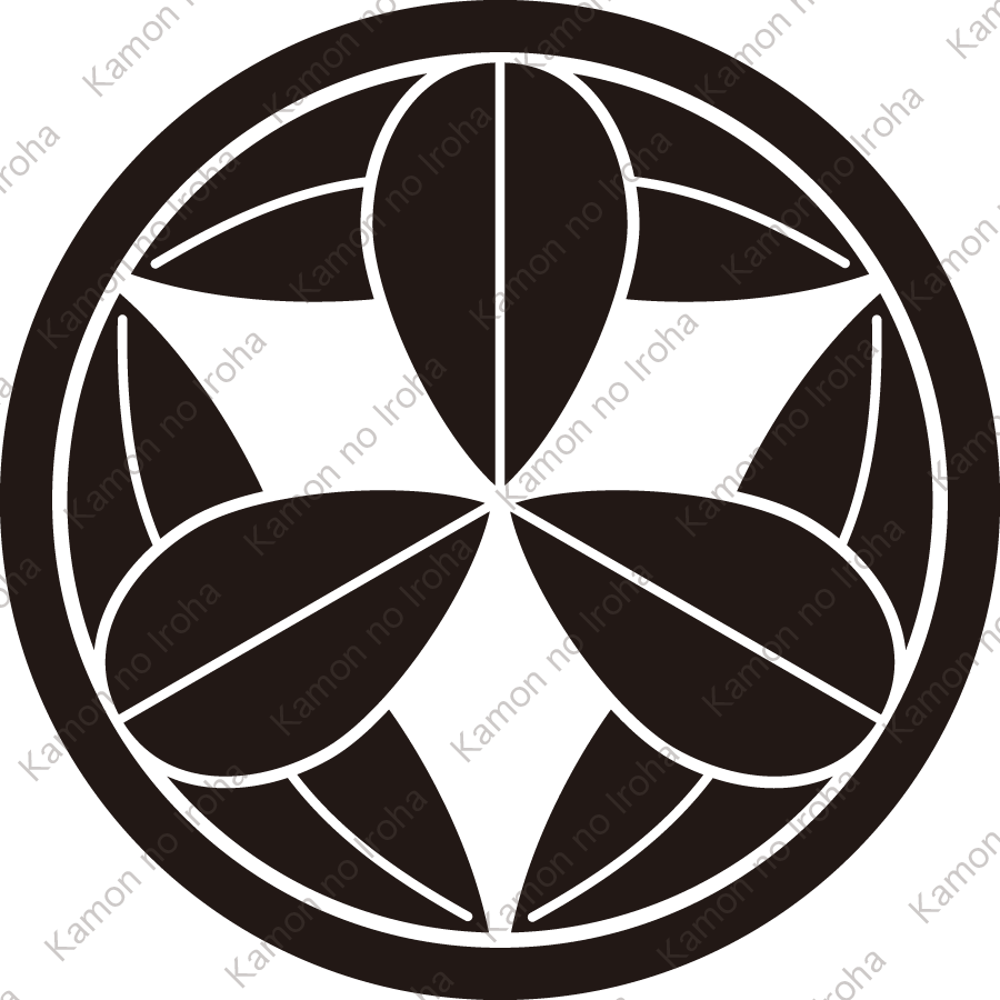細輪に九枚笹紋