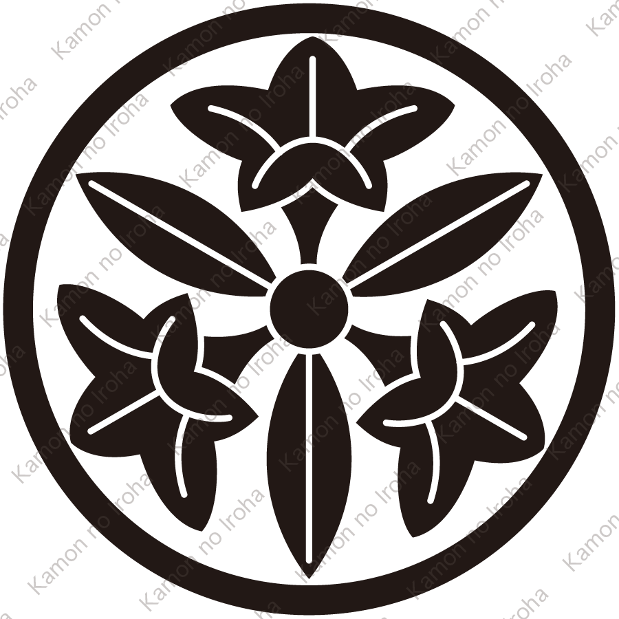 細輪に三つ葉桔梗紋