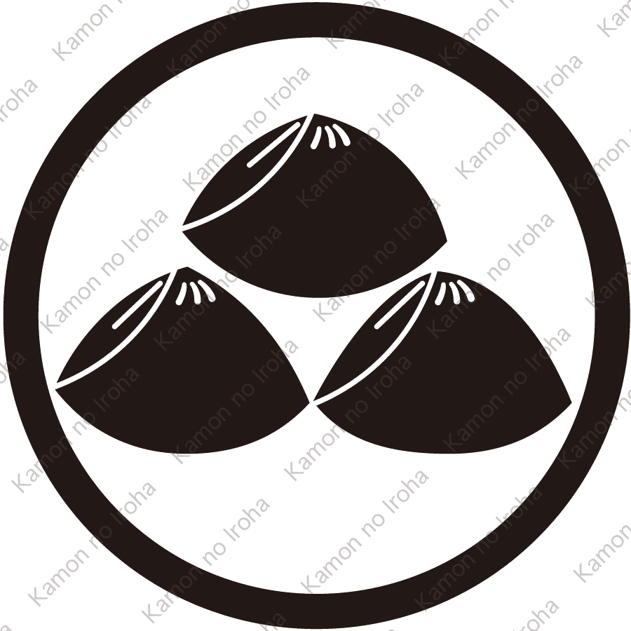 細輪に三つ盛り蛤紋