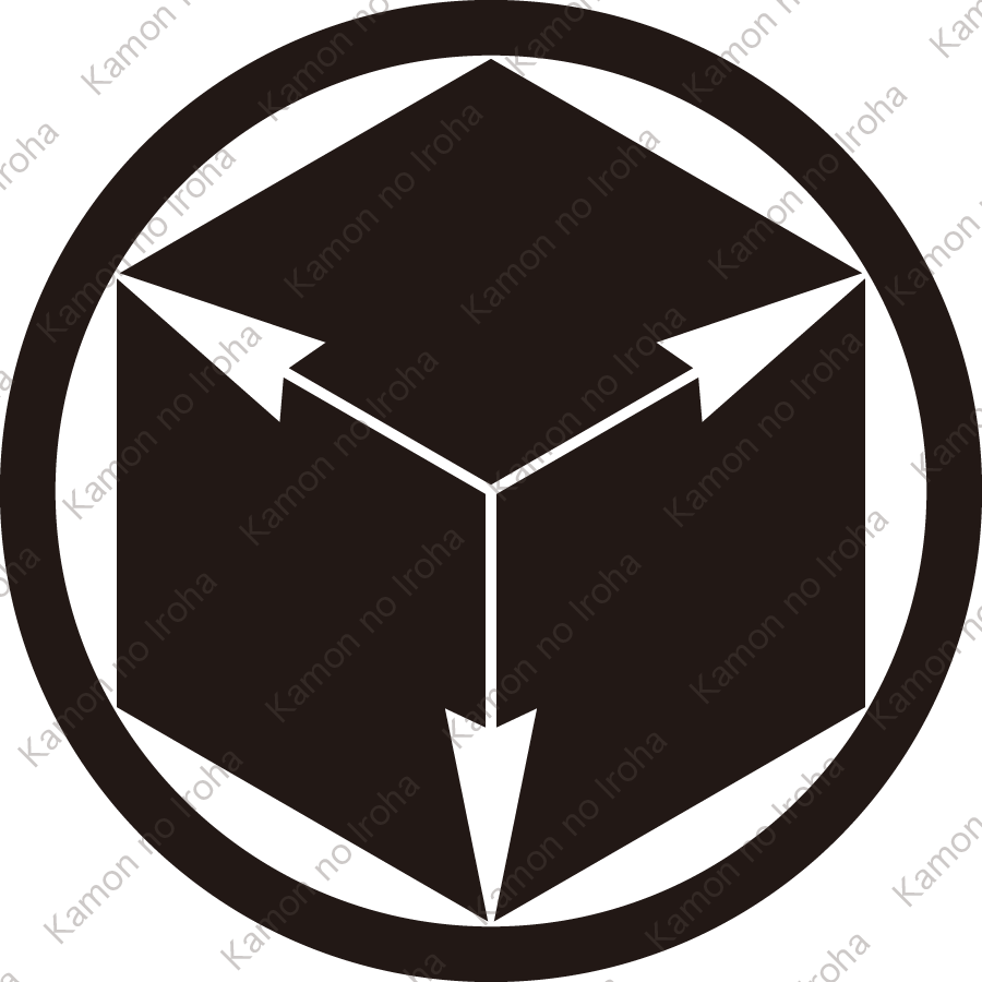 細輪に三つ二階菱紋