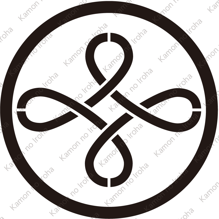 細輪に反り結び井桁紋