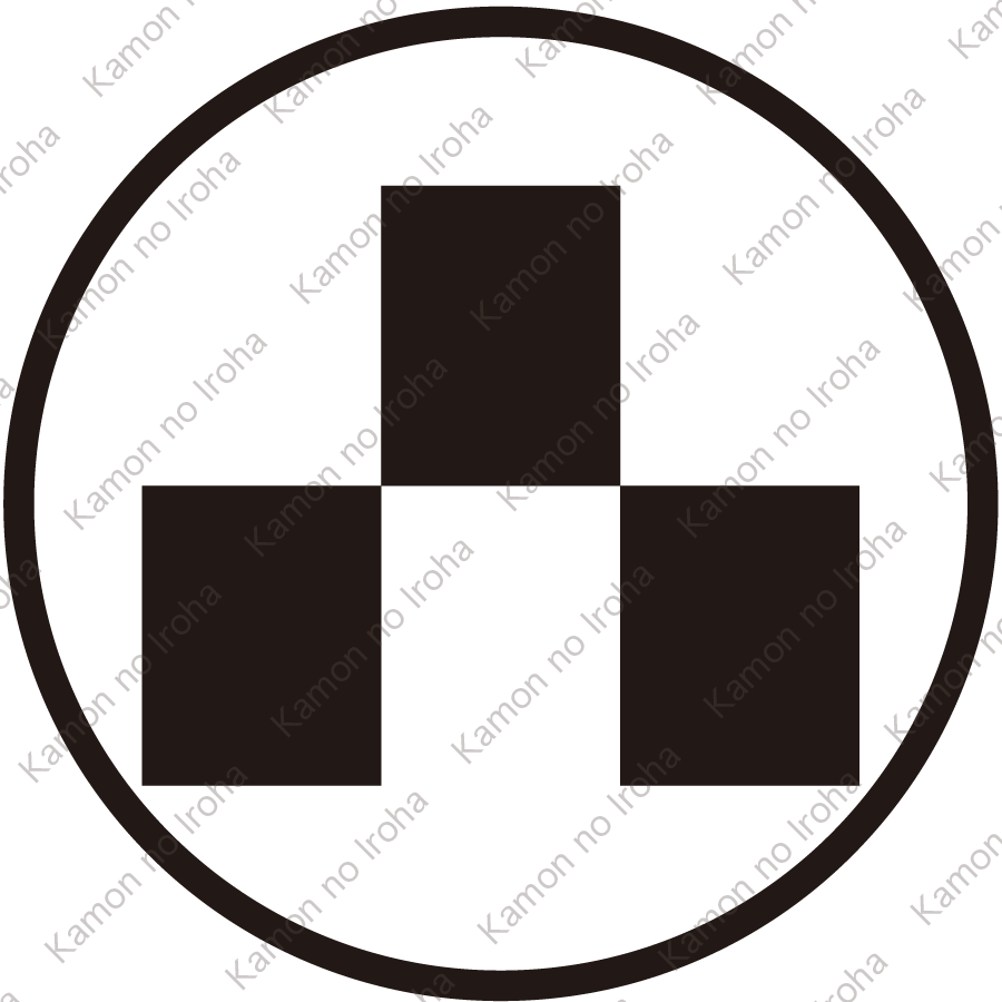 細輪に立て三つ石紋