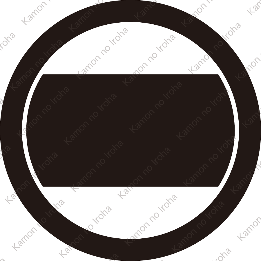 細輪内に太一つ引き紋