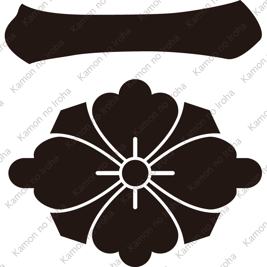 一文字に剣花菱紋