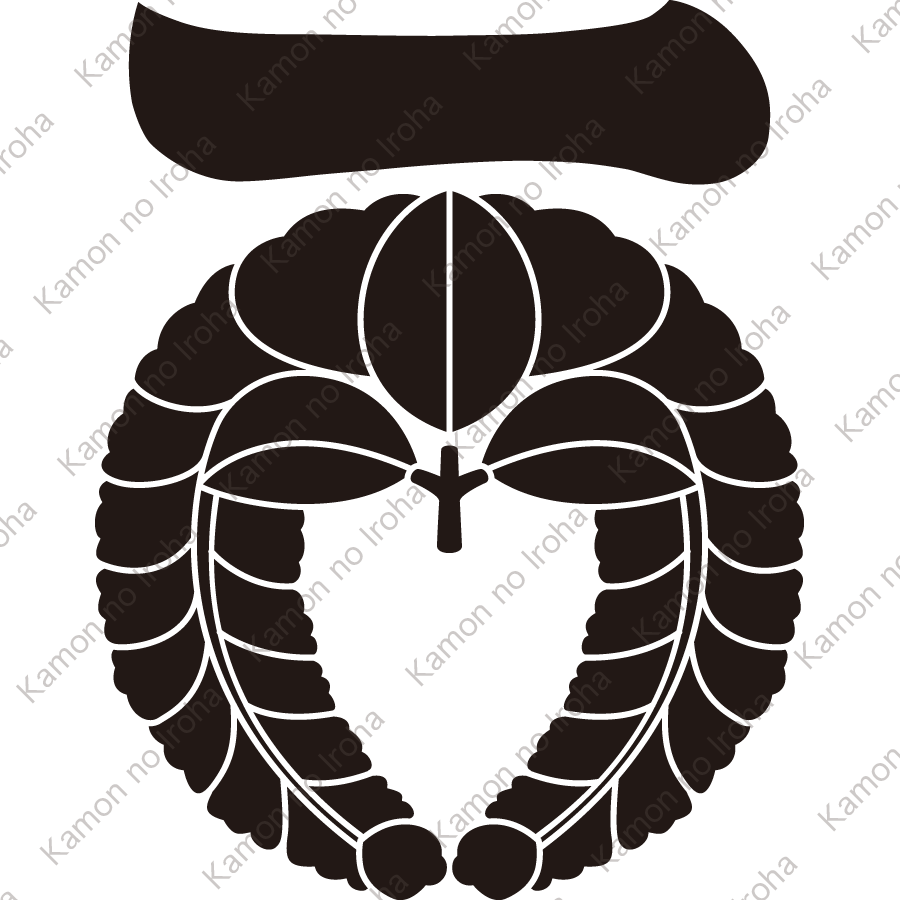 一文字に下り藤紋