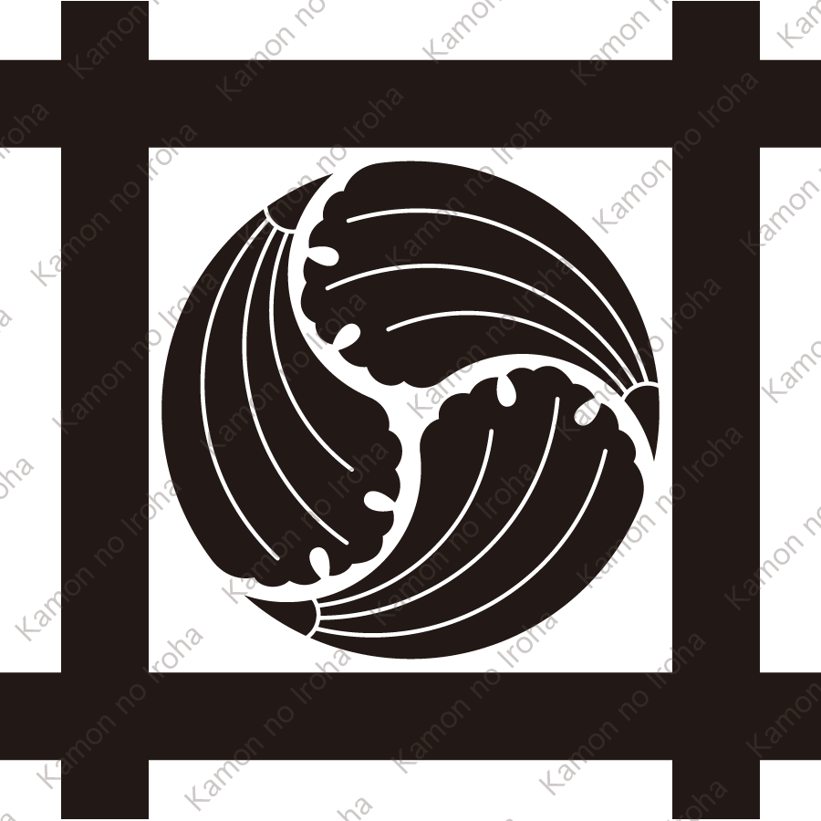 井筒に三つ銀杏巴紋