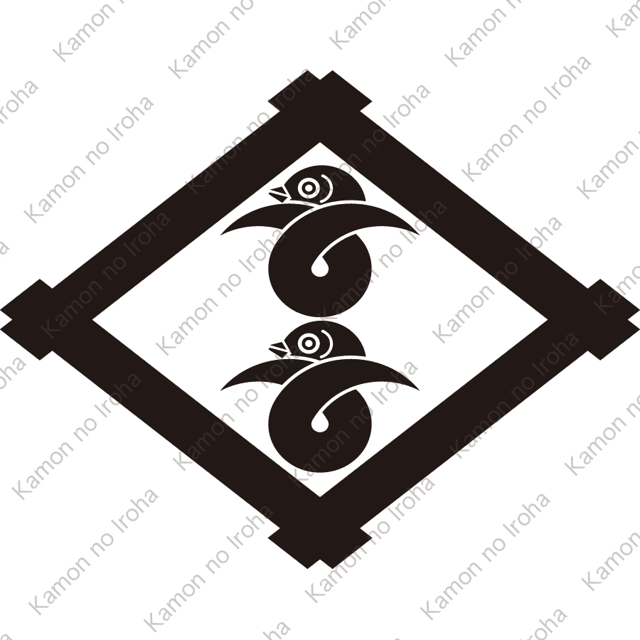 井桁に二つ結び雁金紋