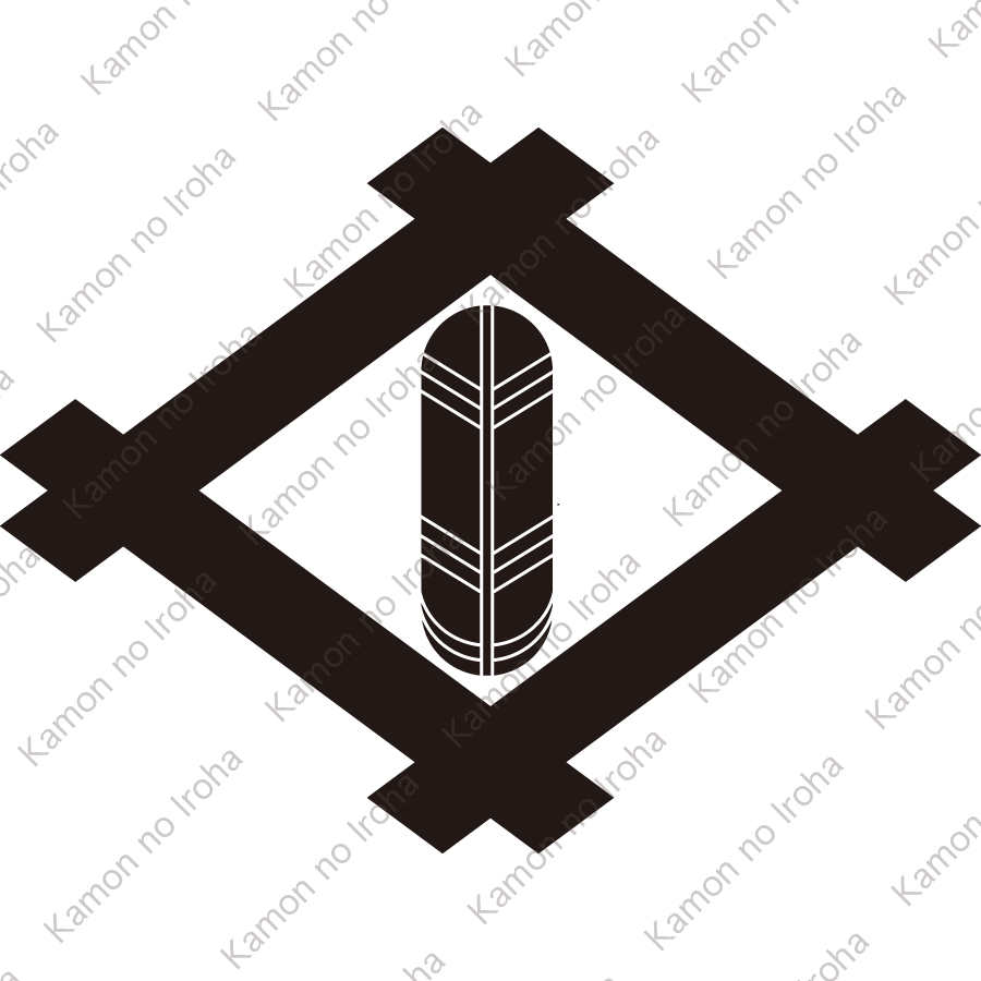 井桁に一つ鷹の羽紋