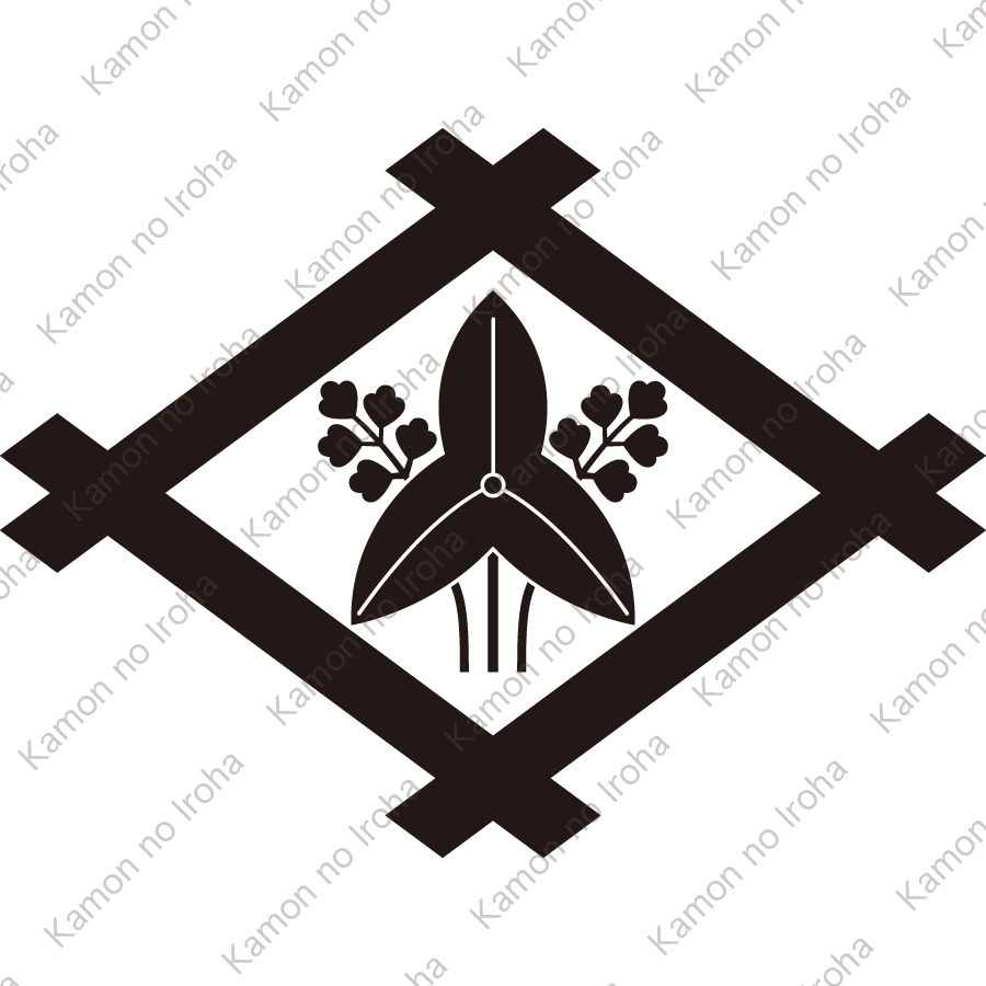 井桁に立ち沢瀉紋