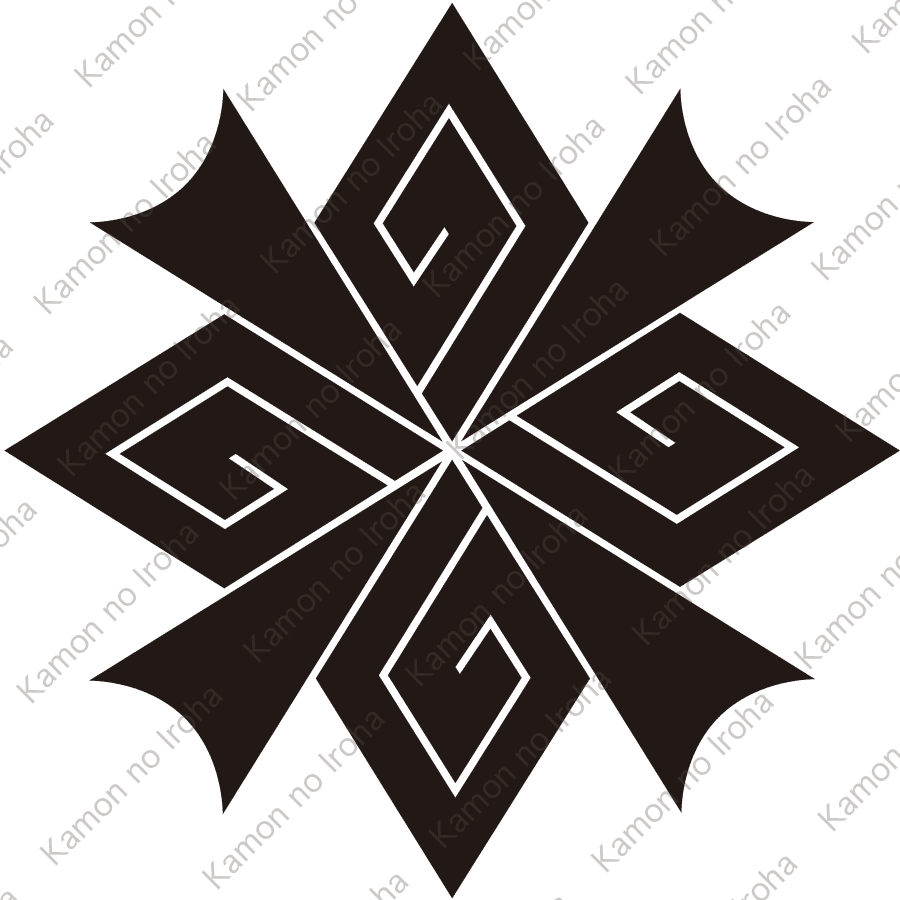 稲光付き四つ稲妻紋