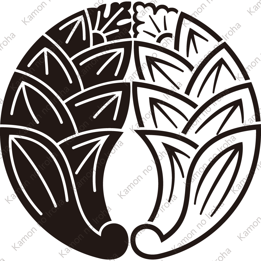 陰陽抱き茗荷紋