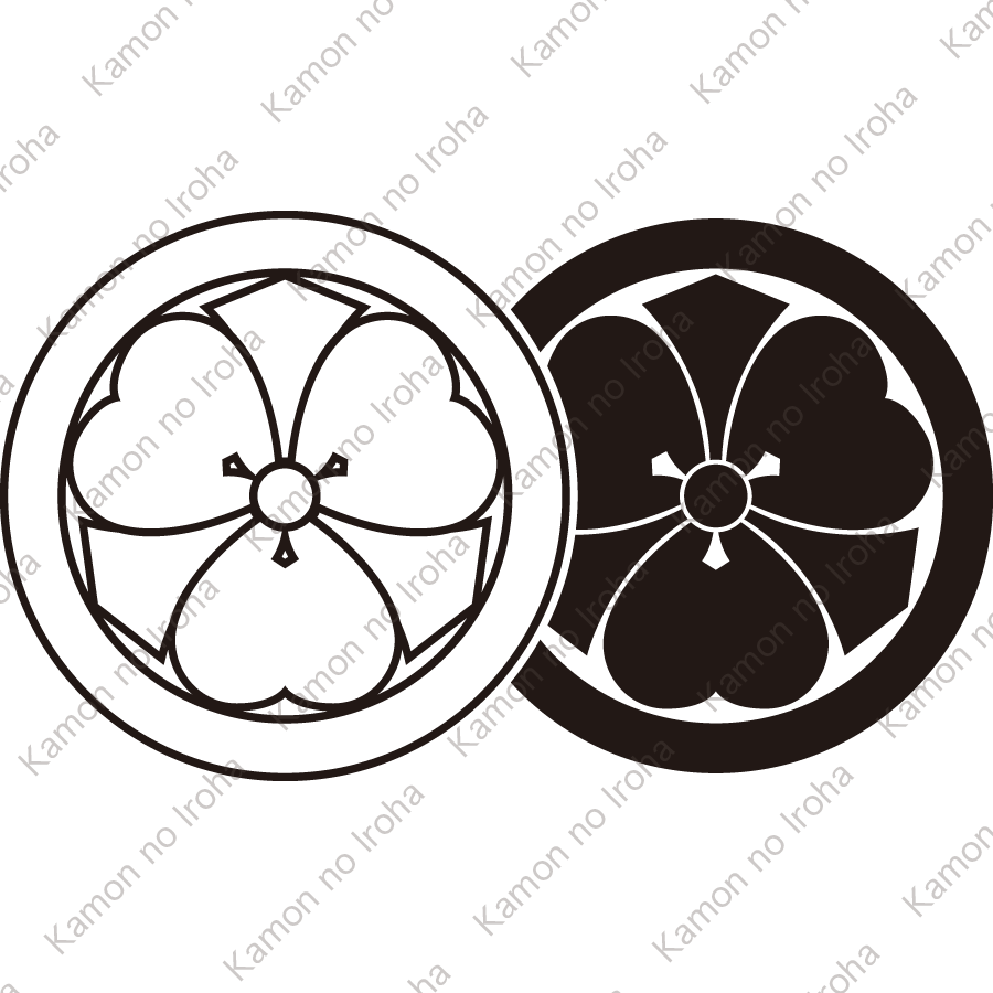 陰陽丸に剣片喰紋