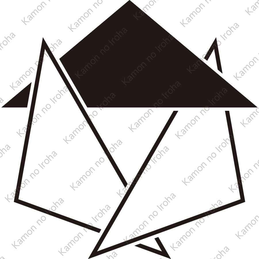 陰陽三つ組み合せ鱗紋