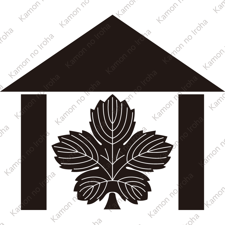 庵に鬼梶の葉紋