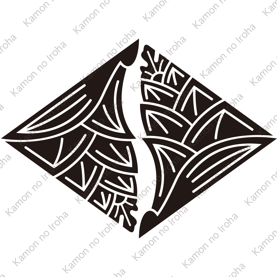 入れ違い茗荷菱紋