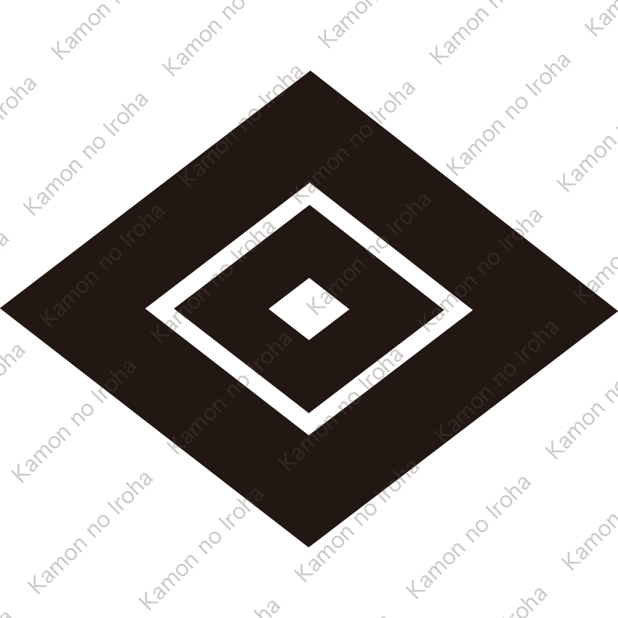 入れ子釘抜菱紋