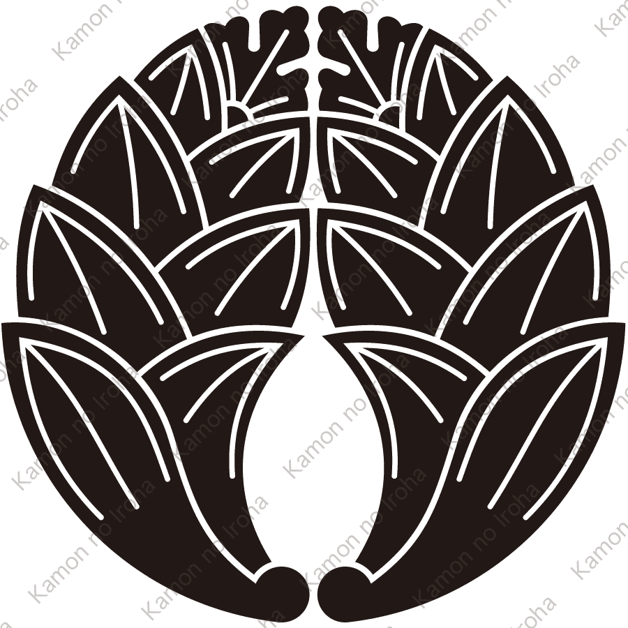 入れ込み抱き茗荷紋