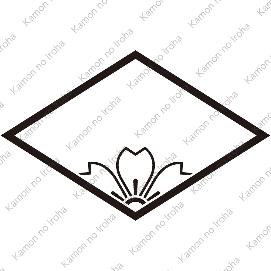 糸菱に覗き陰細桜紋