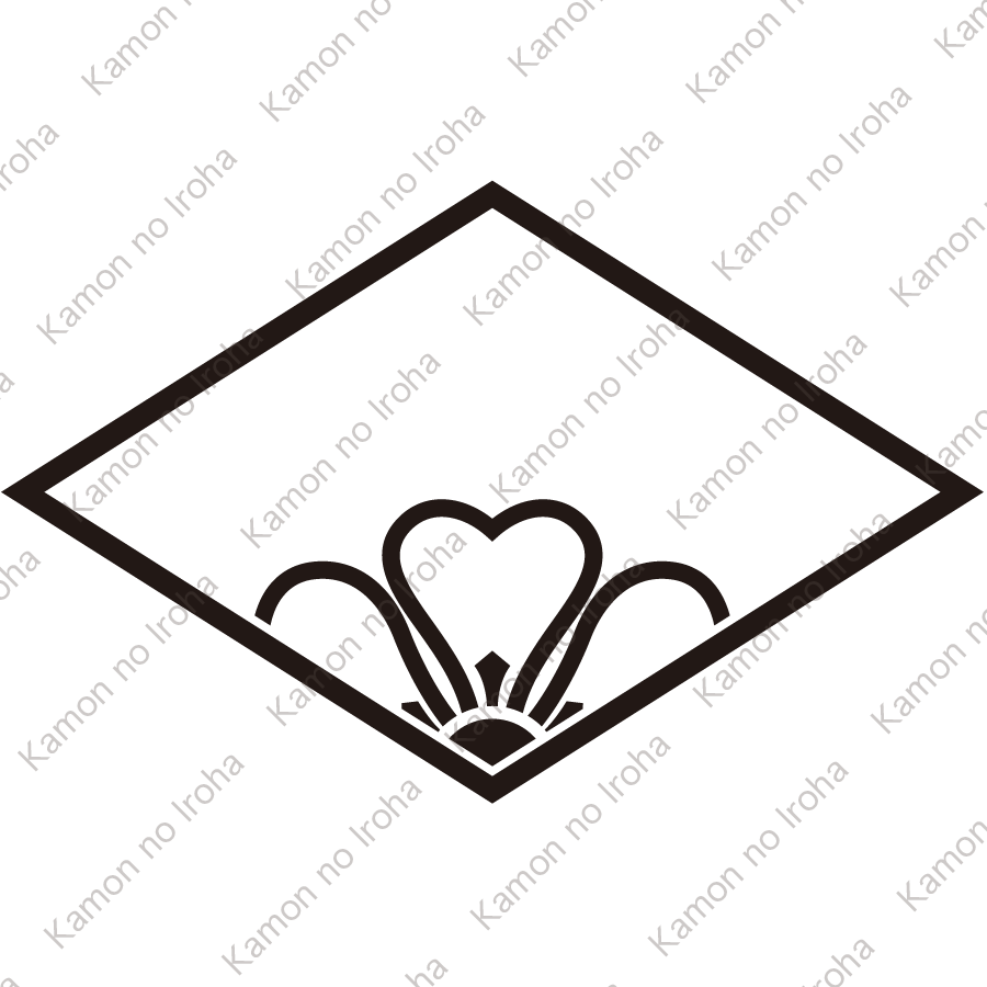 糸菱に覗き陰片喰紋