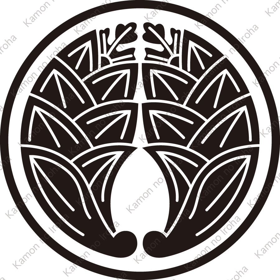 糸輪に抱き茗荷紋