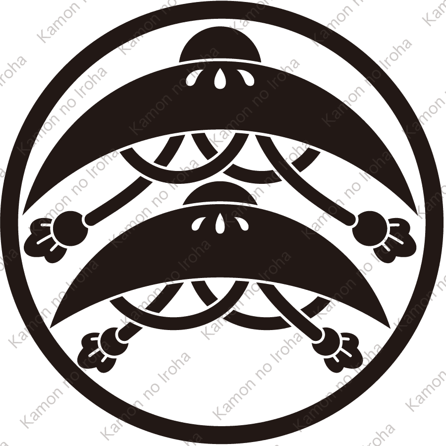 糸輪に房付き二階笠紋