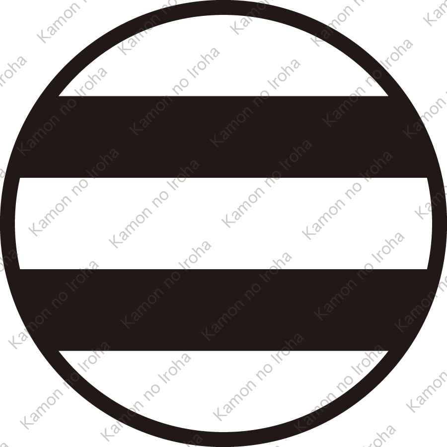 糸輪に二つ引き紋