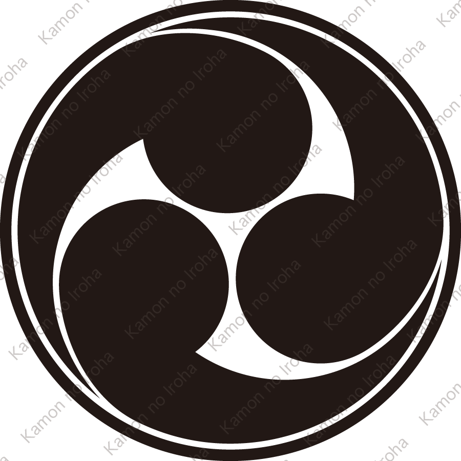 糸輪に左三つ巴紋