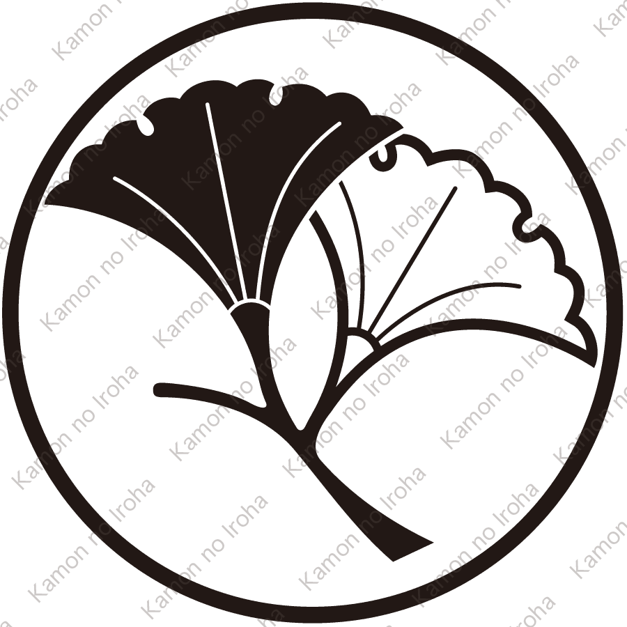 糸輪に陰陽二つ銀杏紋