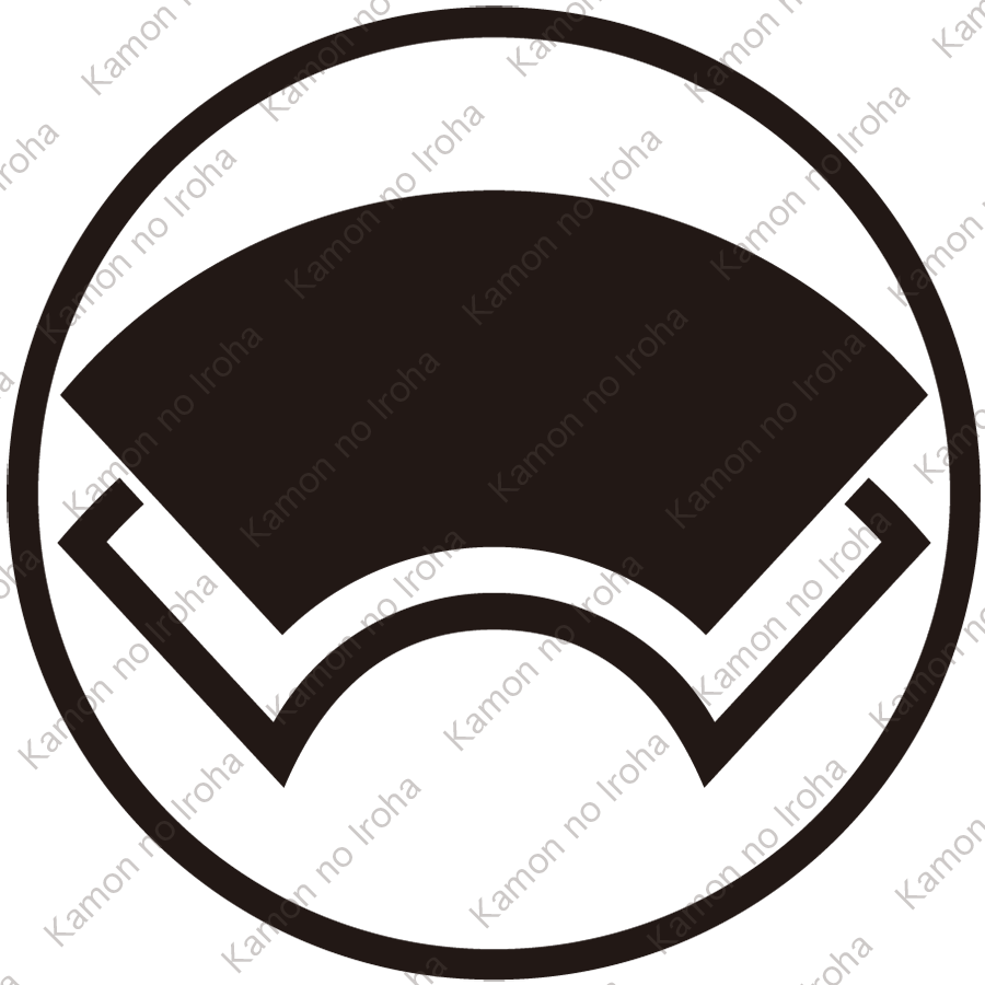 糸輪に陰陽重ね地紙紋