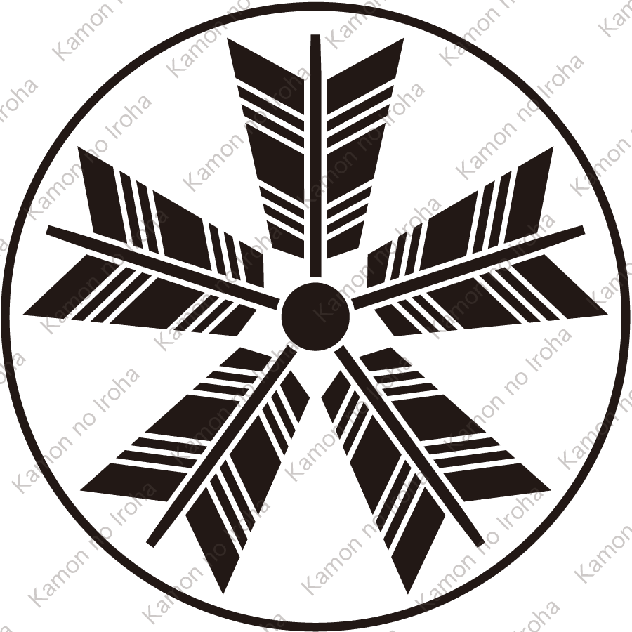 糸輪に五つ矢紋