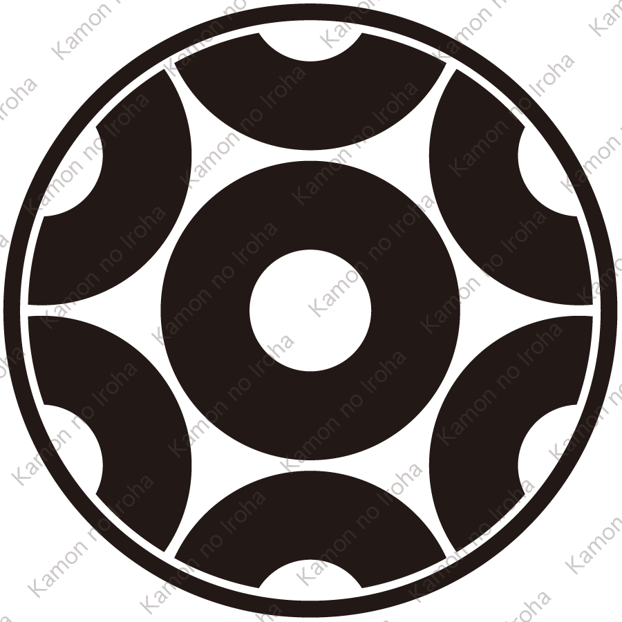 糸輪に蛇の目崩し紋