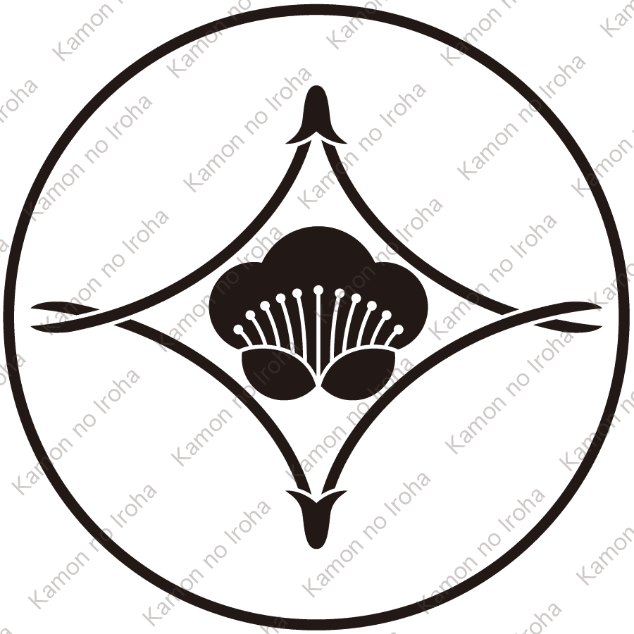 糸輪に上下松葉菱香い梅紋