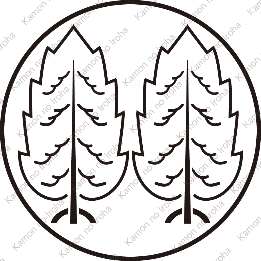糸輪に陰並び杉紋