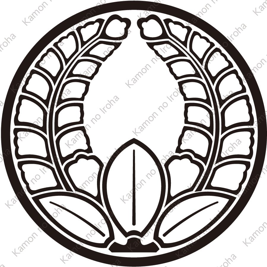 糸輪に陰上り藤紋