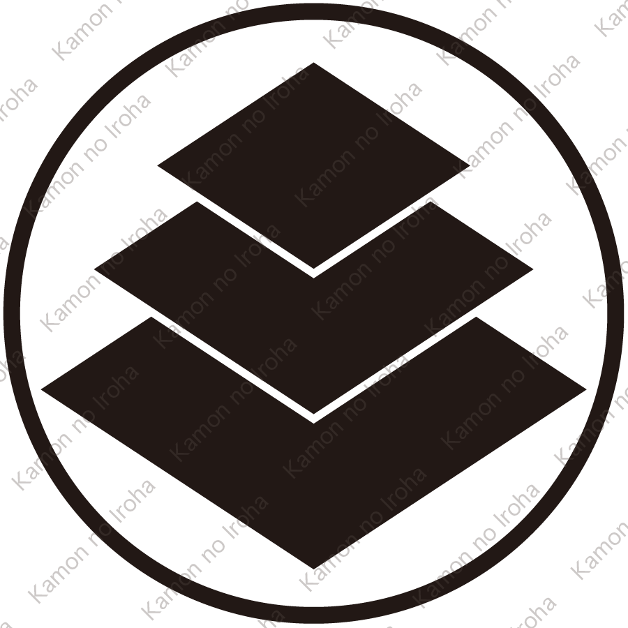 糸輪に重ね三階菱紋