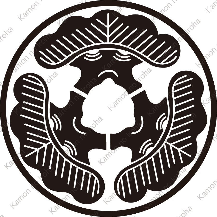 糸輪に変り三つ松紋