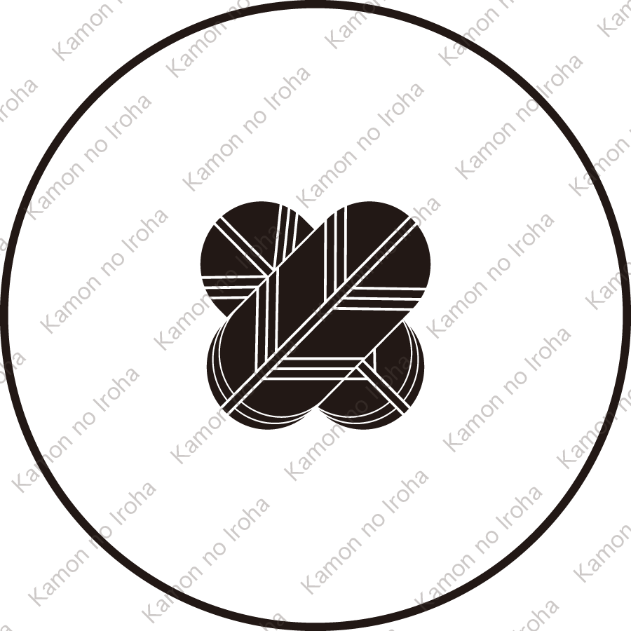 糸輪に豆違い鷹の羽紋