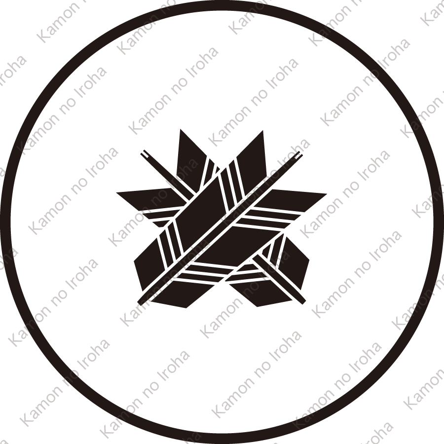 糸輪に豆違い矢紋