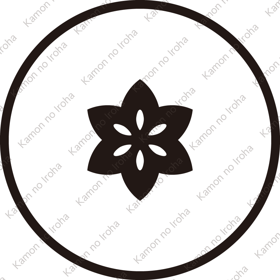 糸輪に豆花鉄線紋