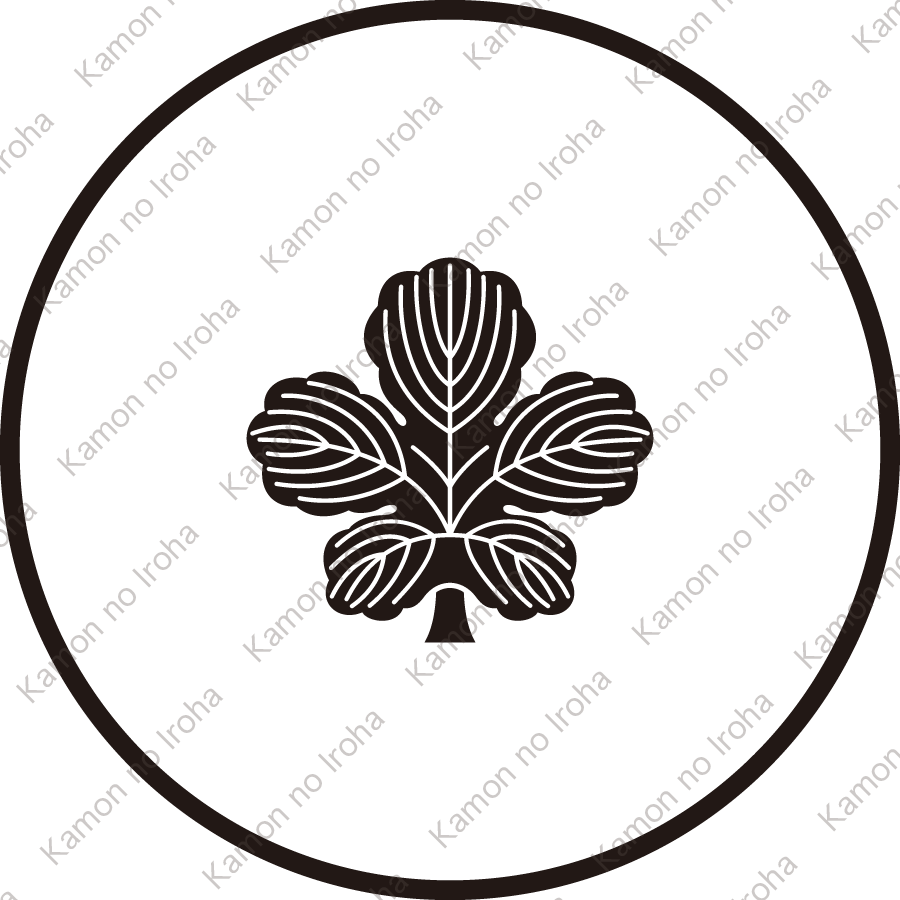 糸輪に豆梶の葉紋