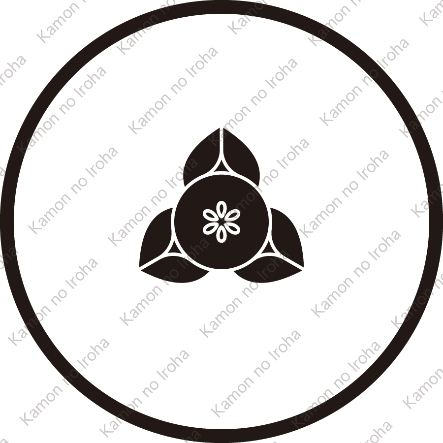 糸輪に豆向う橘紋