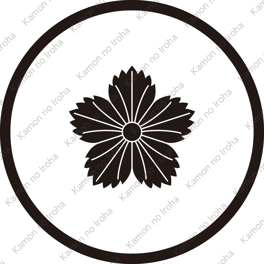 糸輪に豆撫子紋