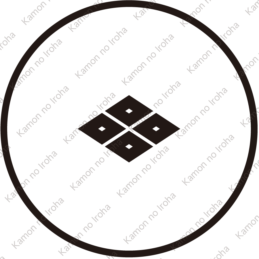 糸輪に豆四つ目菱紋