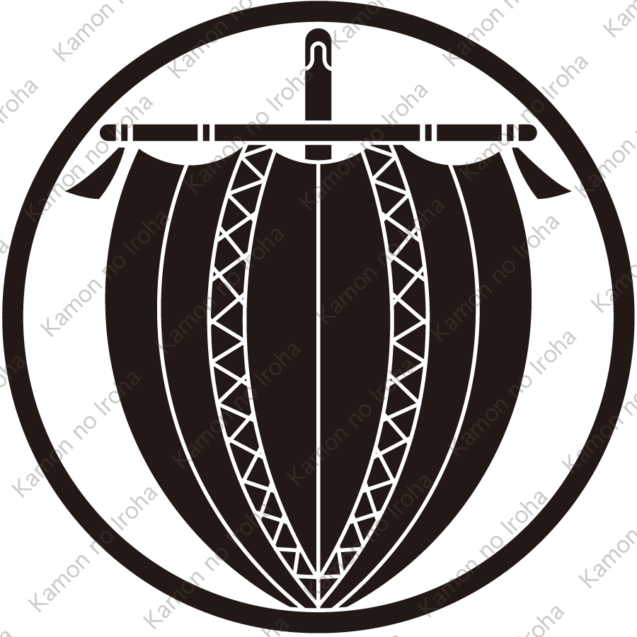 糸輪に真向き帆紋